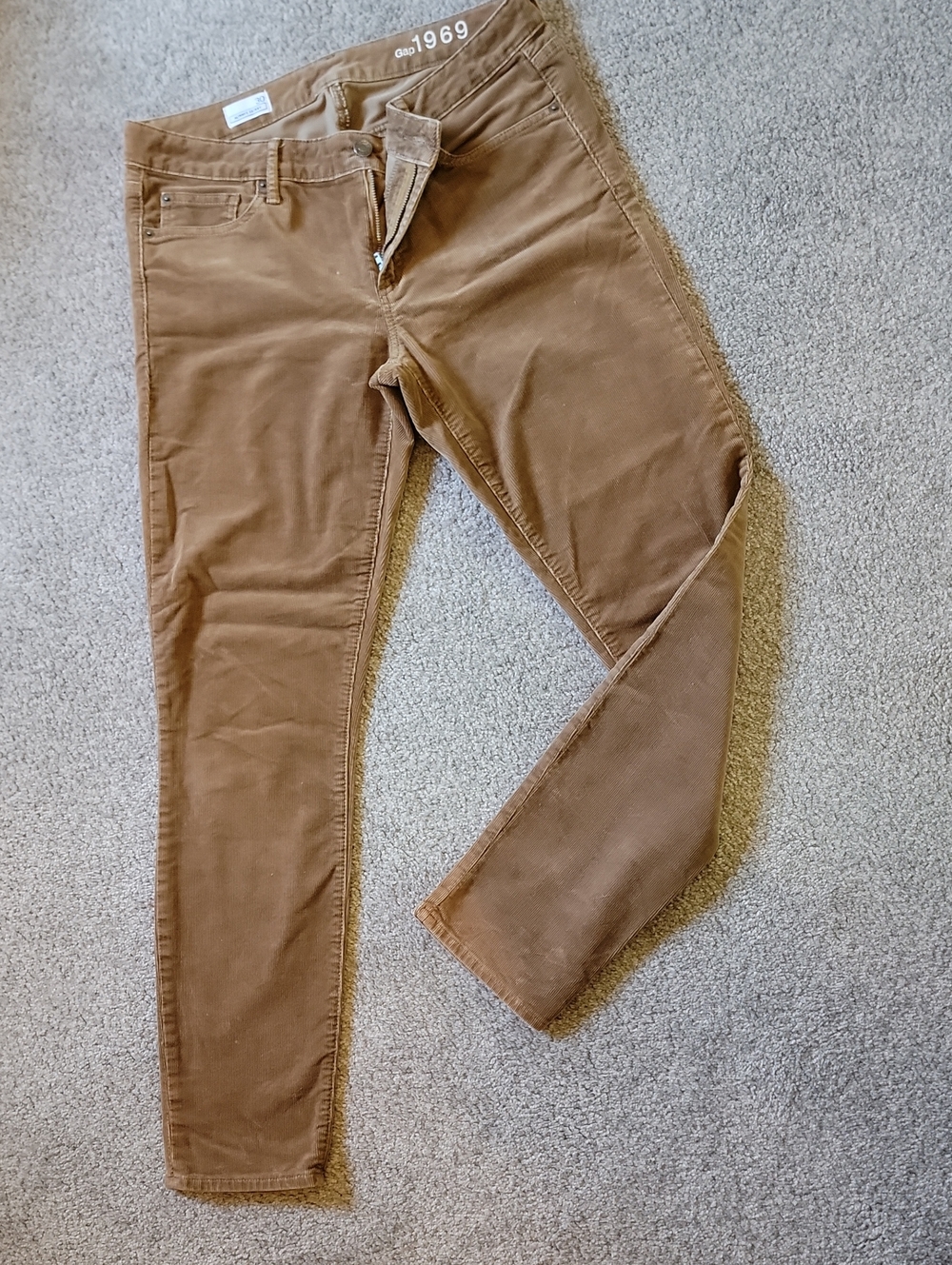 GAP Womans Always Skinny Corduroy Pants In Camel